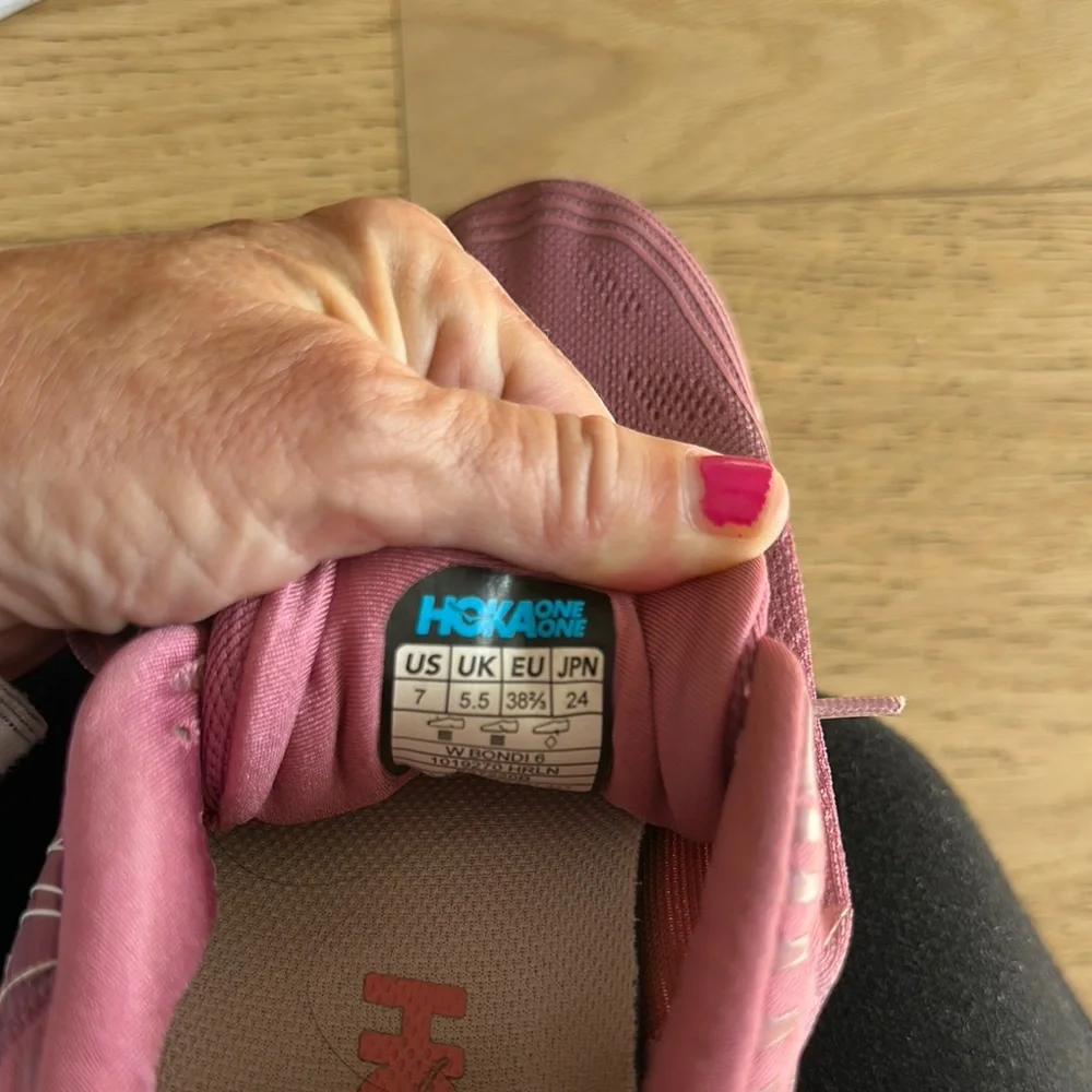 Hoka Pinkish-Mauve/Orange Sneakers Modern Athletic Design - Picture 2 of 7